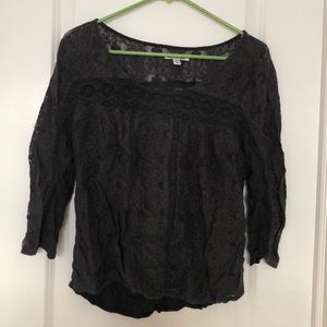 Long sleeve crochet top